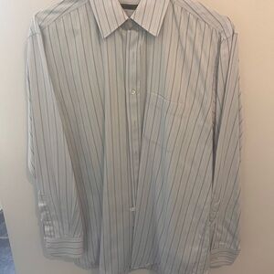 Strellson Men's Blue Striped Dress Shirt